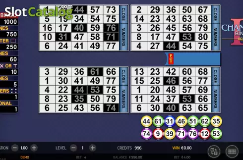 Скрин4. Champion Bingo II Deluxe слот