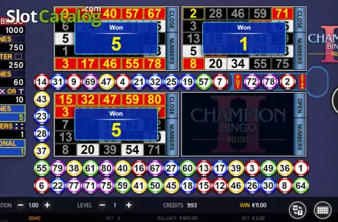 Скрин9. Champion Bingo II Deluxe слот