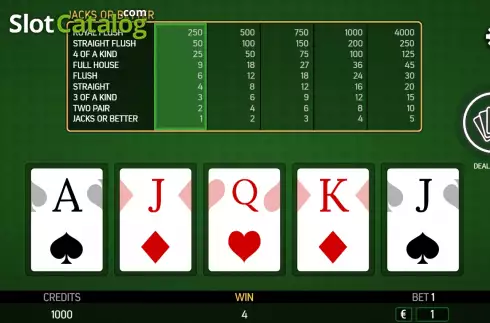 Скрин5. Jacks or better (FBM Digital Systems) слот