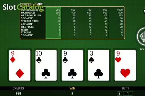 Скрин7. Deuces Wild (FBM Digital Systems) слот