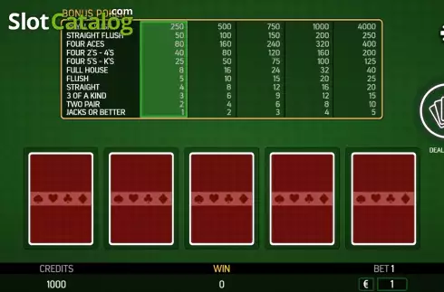 Скрин2. Bonus Poker (FBM Digital Systems) слот