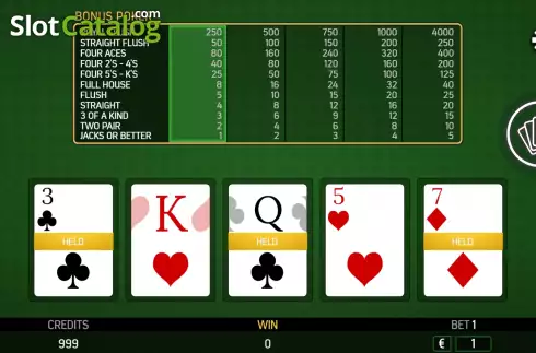 Скрин4. Bonus Poker (FBM Digital Systems) слот
