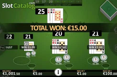 Скрин7. Blackjack Vegas Strip Bonus слот