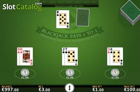 Скрин4. Blackjack All Face Up слот