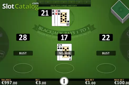 Скрин5. Blackjack All Face Up слот