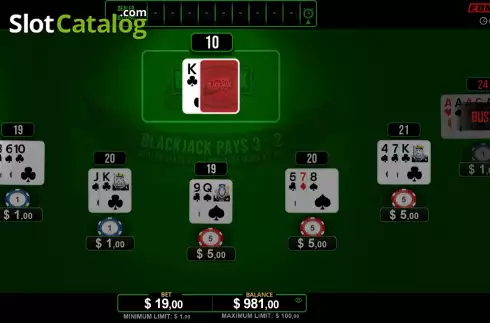 Скрин3. Top+Plus Blackjack Vegas Strip слот