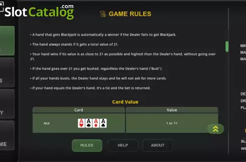 Скрин7. Top+Plus Blackjack Vegas Strip слот