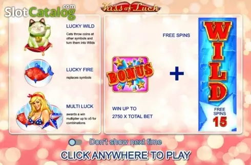 Скрин2. Kiss of Luck слот