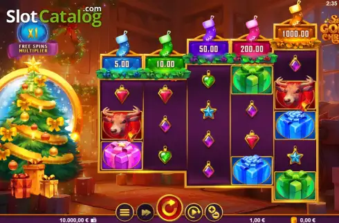 Скрин2. Santa's Golden Christmas слот
