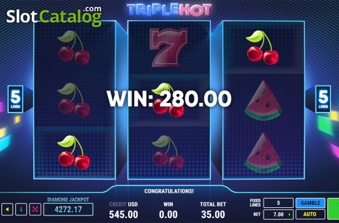 Скрин3. Triple Hot слот