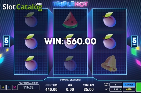 Скрин4. Triple Hot слот