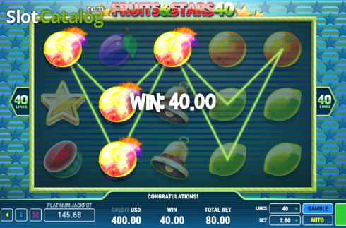 Скрин6. Fruits & Stars 40 слот