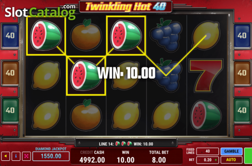 Скрин3. Twinkling Hot 40 слот