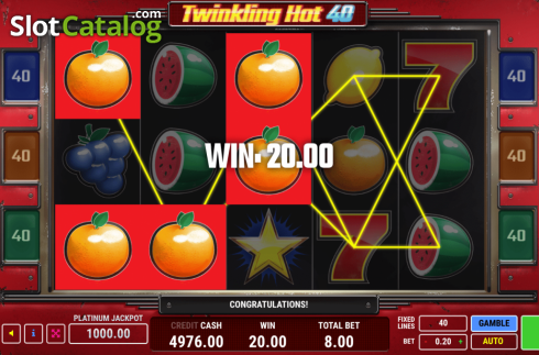 Скрин5. Twinkling Hot 40 слот