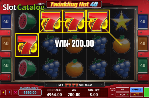 Скрин6. Twinkling Hot 40 слот