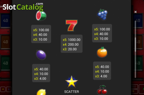 Скрин8. Twinkling Hot 40 слот