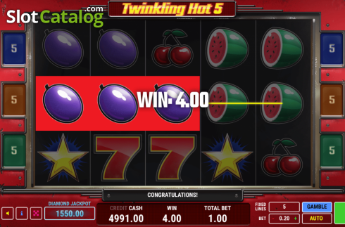 Скрин3. Twinkling Hot 5 слот