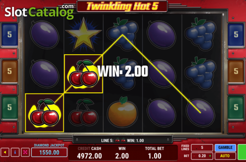 Скрин5. Twinkling Hot 5 слот