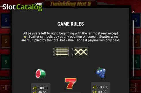 Скрин6. Twinkling Hot 5 слот