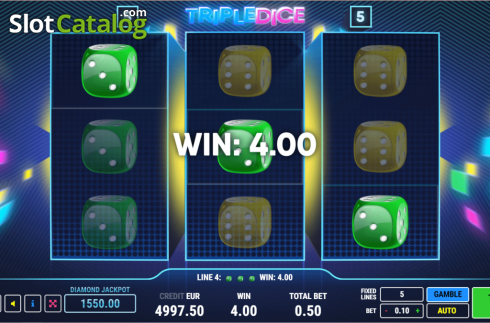 Скрин3. Triple Dice слот