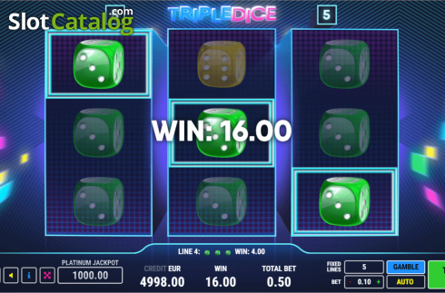 Скрин4. Triple Dice слот