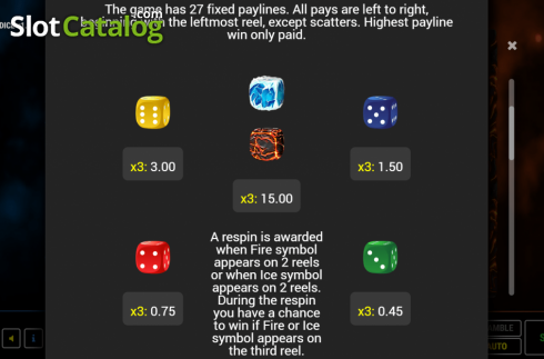 Скрин5. Flashing Dice слот