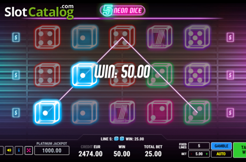 Скрин4. Neon Dice 5 слот