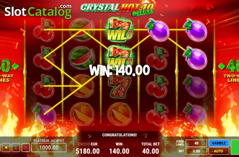 Скрин5. Crystal Hot 40 Deluxe слот