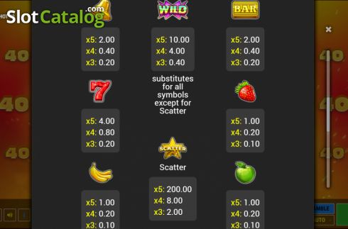 Скрин8. Wild Hot 40 слот