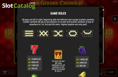 Скрин7. Golden Crown слот