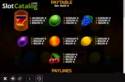 Скрин4. Fruit Island слот