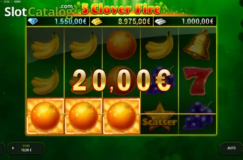 Скрин3. 5 Clover Fire слот
