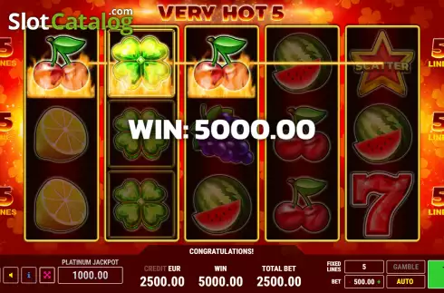 Скрин3. Very Hot 5 слот