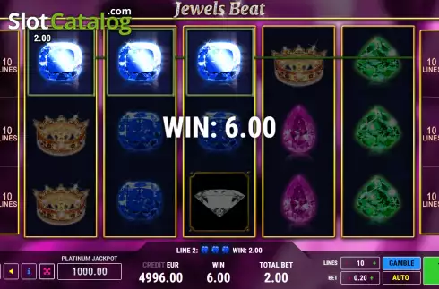 Скрин3. Jewels Beat слот