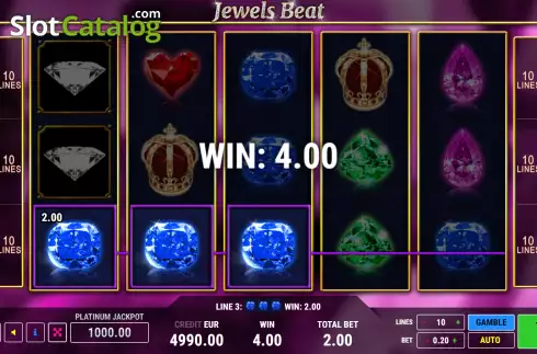 Скрин4. Jewels Beat слот
