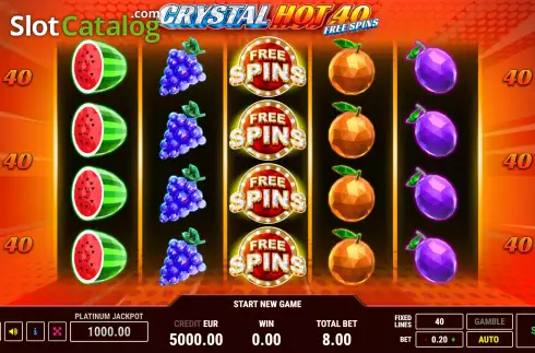 Скрин2. Crystal Hot 40 Free Spins слот