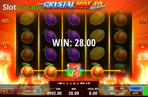 Скрин3. Crystal Hot 40 Free Spins слот