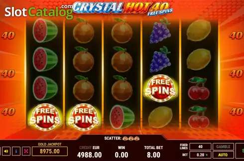 Скрин4. Crystal Hot 40 Free Spins слот