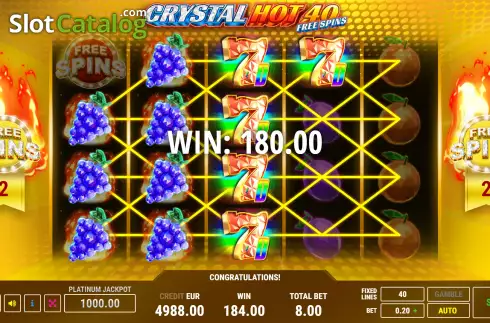 Скрин6. Crystal Hot 40 Free Spins слот