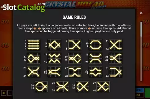 Скрин7. Crystal Hot 40 Free Spins слот