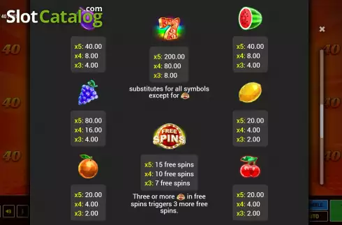 Скрин8. Crystal Hot 40 Free Spins слот