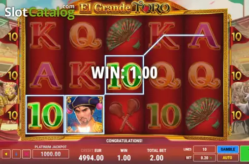 Скрин4. El Grande Toro слот