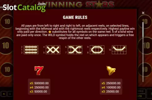 Скрин7. Winning Stars слот