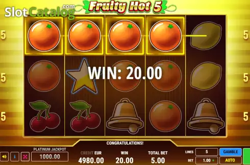 Скрин4. Fruity Hot 5 слот