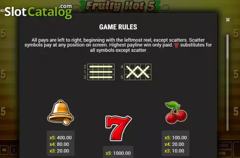 Скрин7. Fruity Hot 5 слот