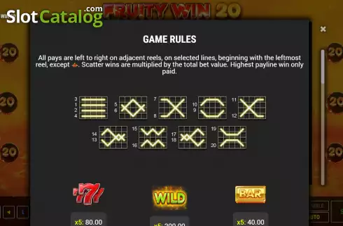Скрин6. Fruity Win 20 слот
