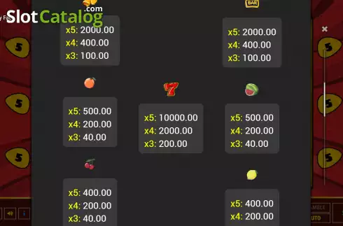 Скрин7. Fruity Face слот