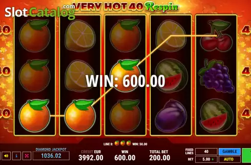 Скрин3. Very Hot 40 Respin слот