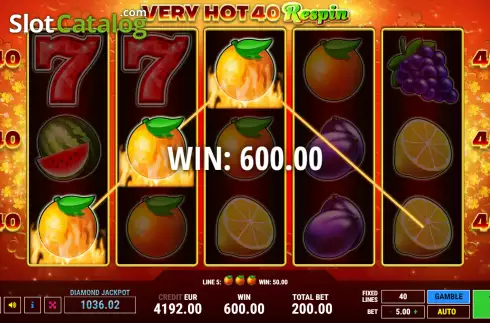 Скрин4. Very Hot 40 Respin слот