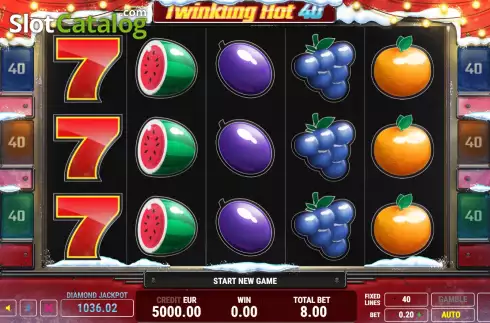 Скрин2. Twinkling Hot 40 Christmas слот